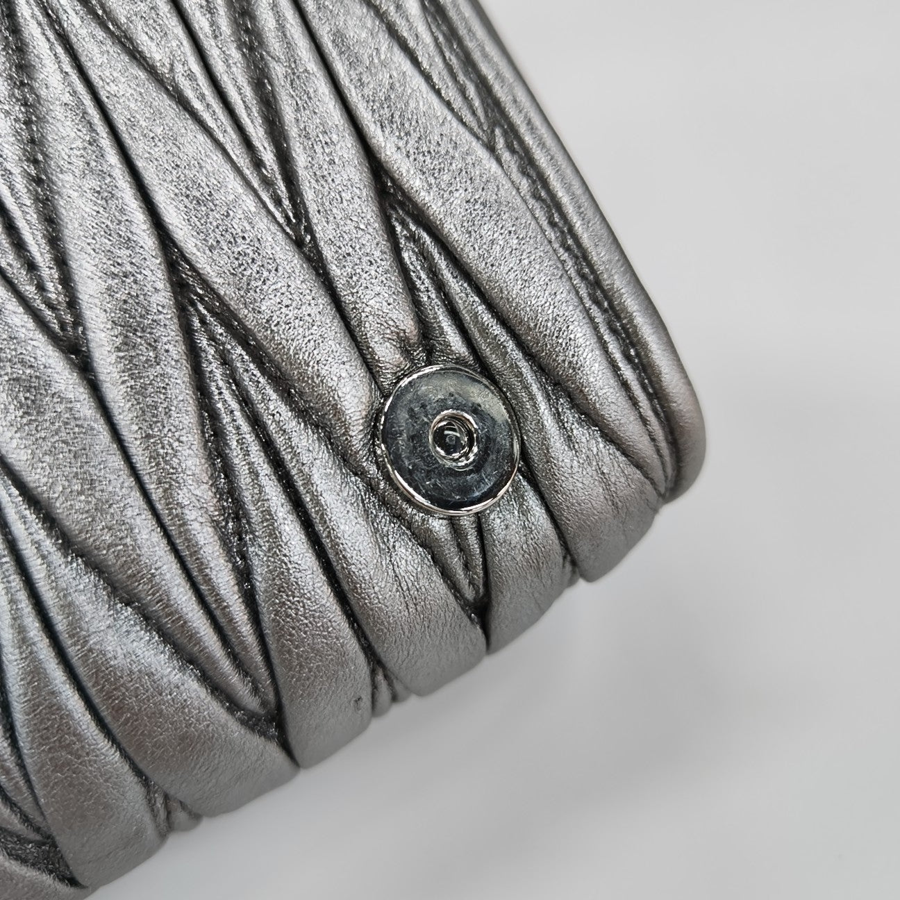 Quilted Lambskin Shoulder Bag Silver