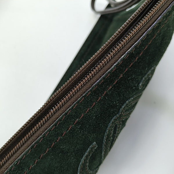Suede Shoulder Bag Green