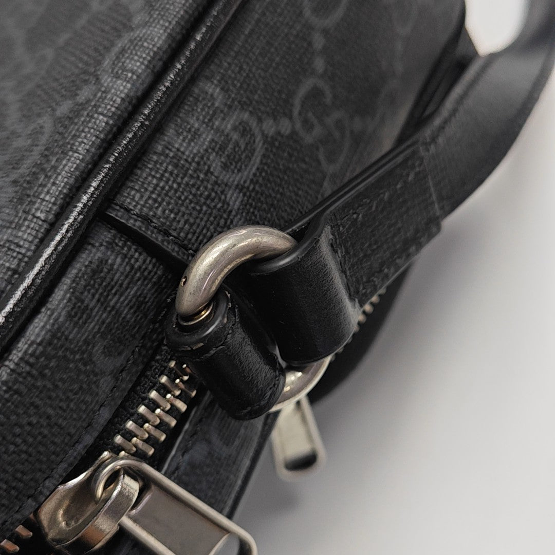 Coated Canvas Shoulder Bag Mini Black