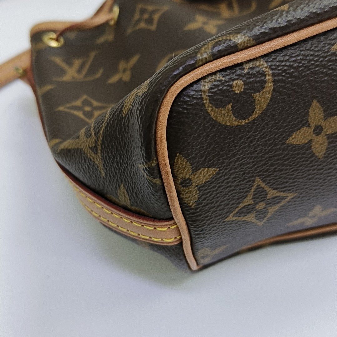 NÉONOÉ Nano Monogram Coated Canvas Brown
