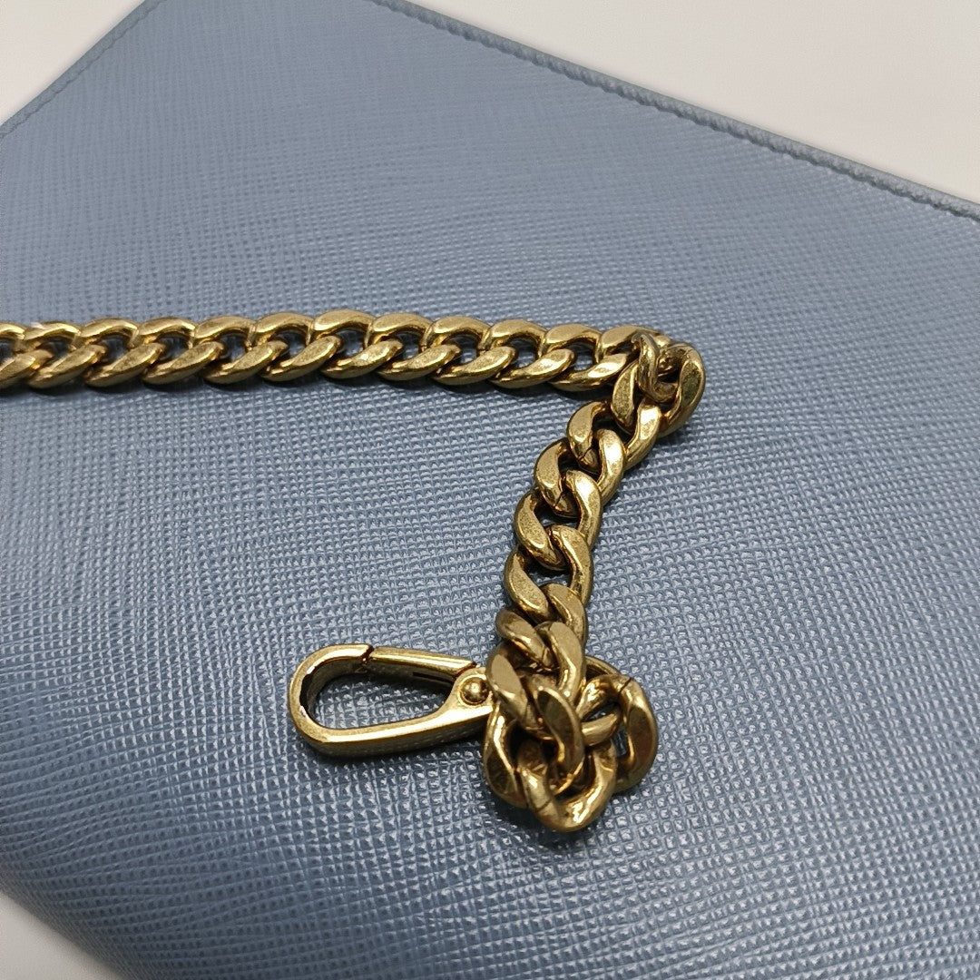 Calfskin Shoulder Bag Blue