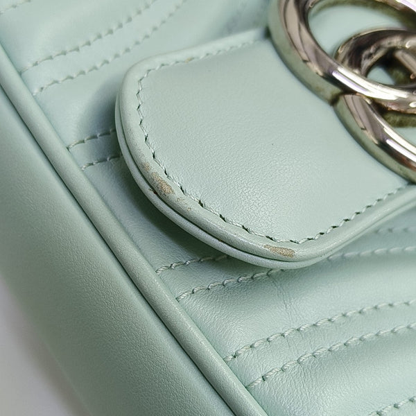 GG Marmont Medium Quilted Calfskin Green