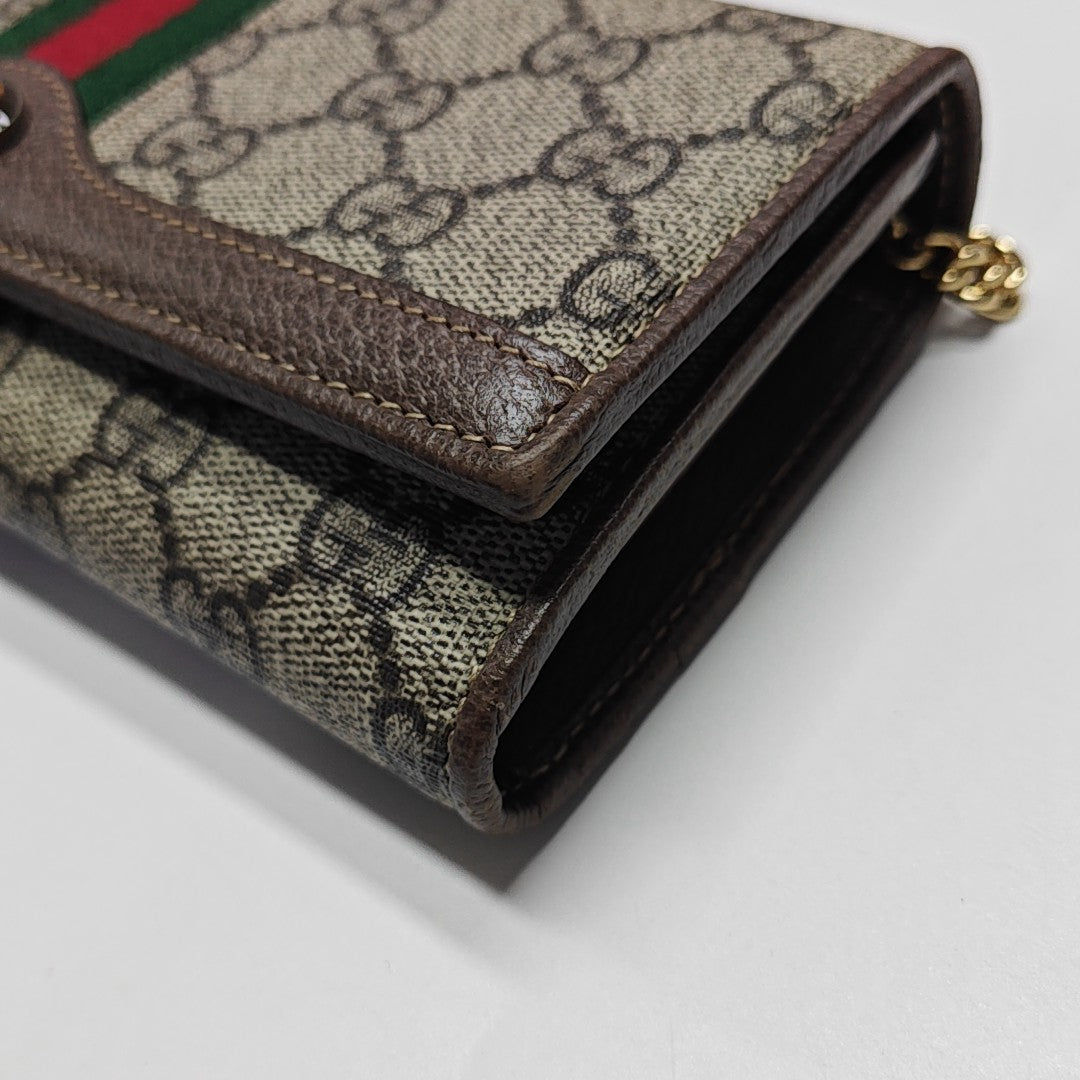 Ophidia Mini Monogram Coated Canvas Beige