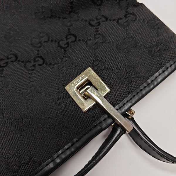 Monogram Canvas Tote Bag Black