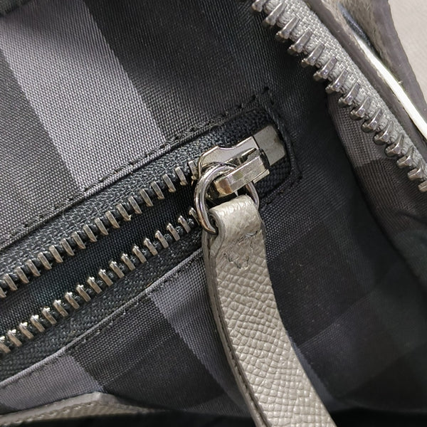 Calfskin Shoulder Bag Gray