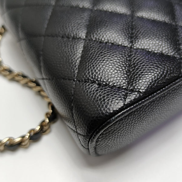 Quilted Grained Calfskin Black