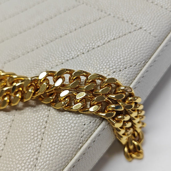 ENVELOPE Small Quilted Calfskin White