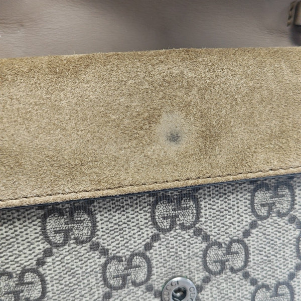 Dionysus Super Mini Monogram Coated Canvas Beige