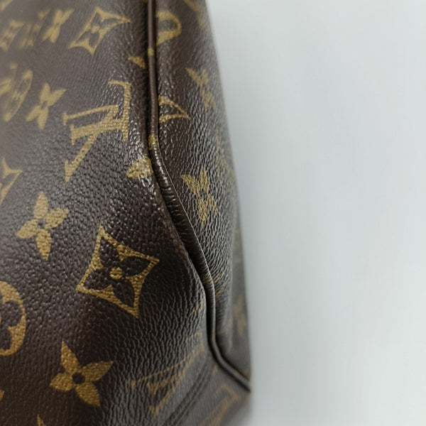NEVERFULL MM Monogram Coated Canvas Brown