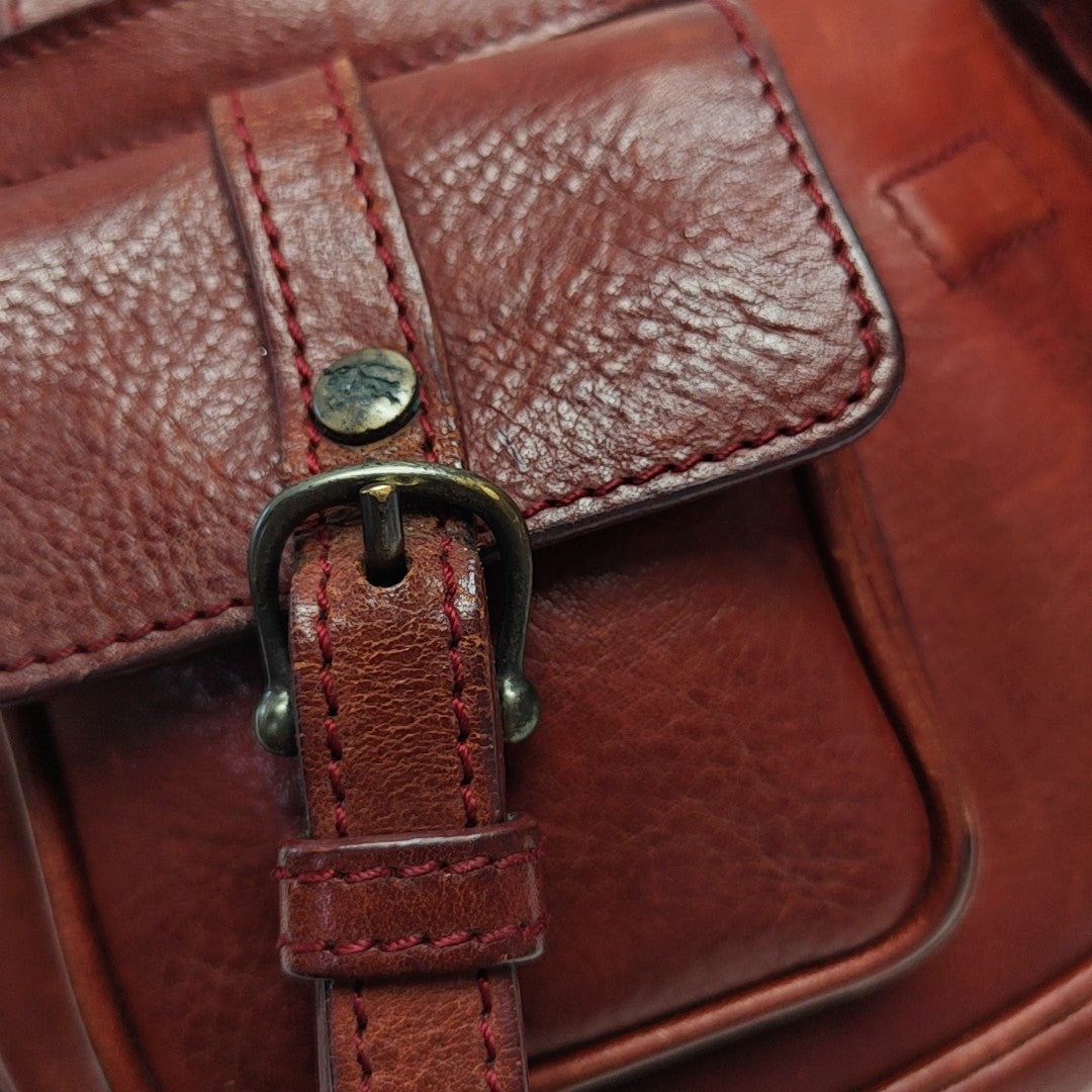 Calfskin Top Handle Bag Brown