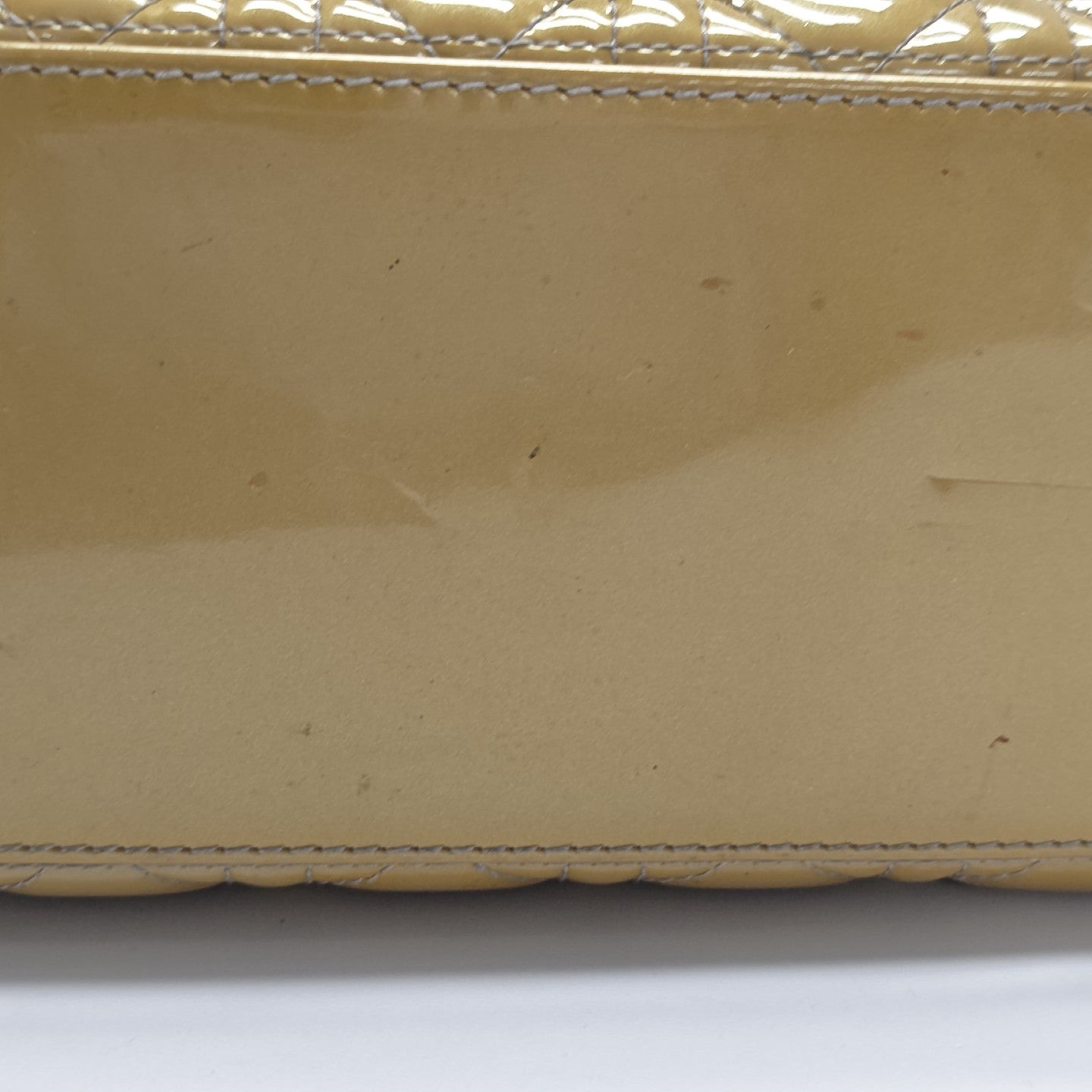 Lady Dior Medium Cannage Patent Leather Yellow
