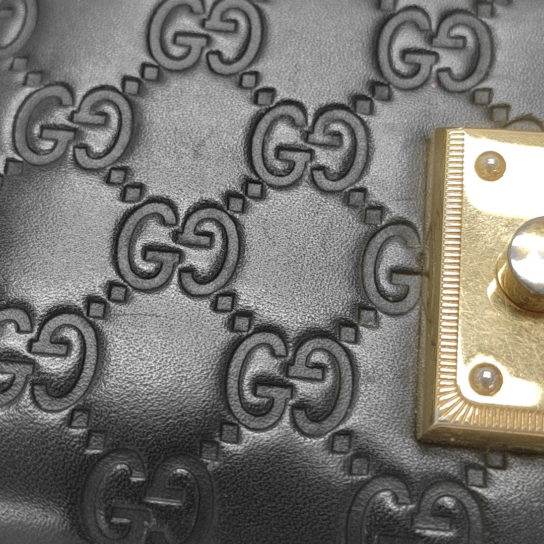 Padlock Small Monogram Calfskin Black