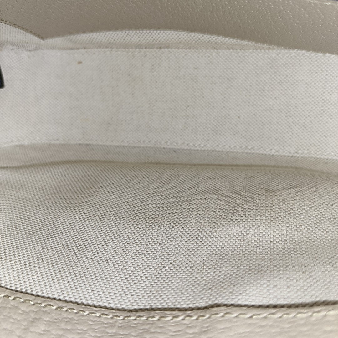 Horsebit 1955 Mini Monogram Coated Canvas White