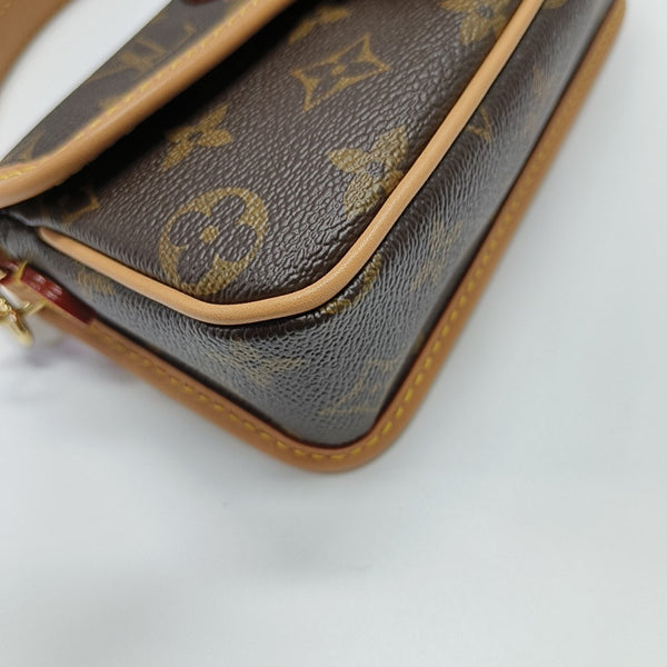 DIANE Nano Monogram Coated Canvas Brown