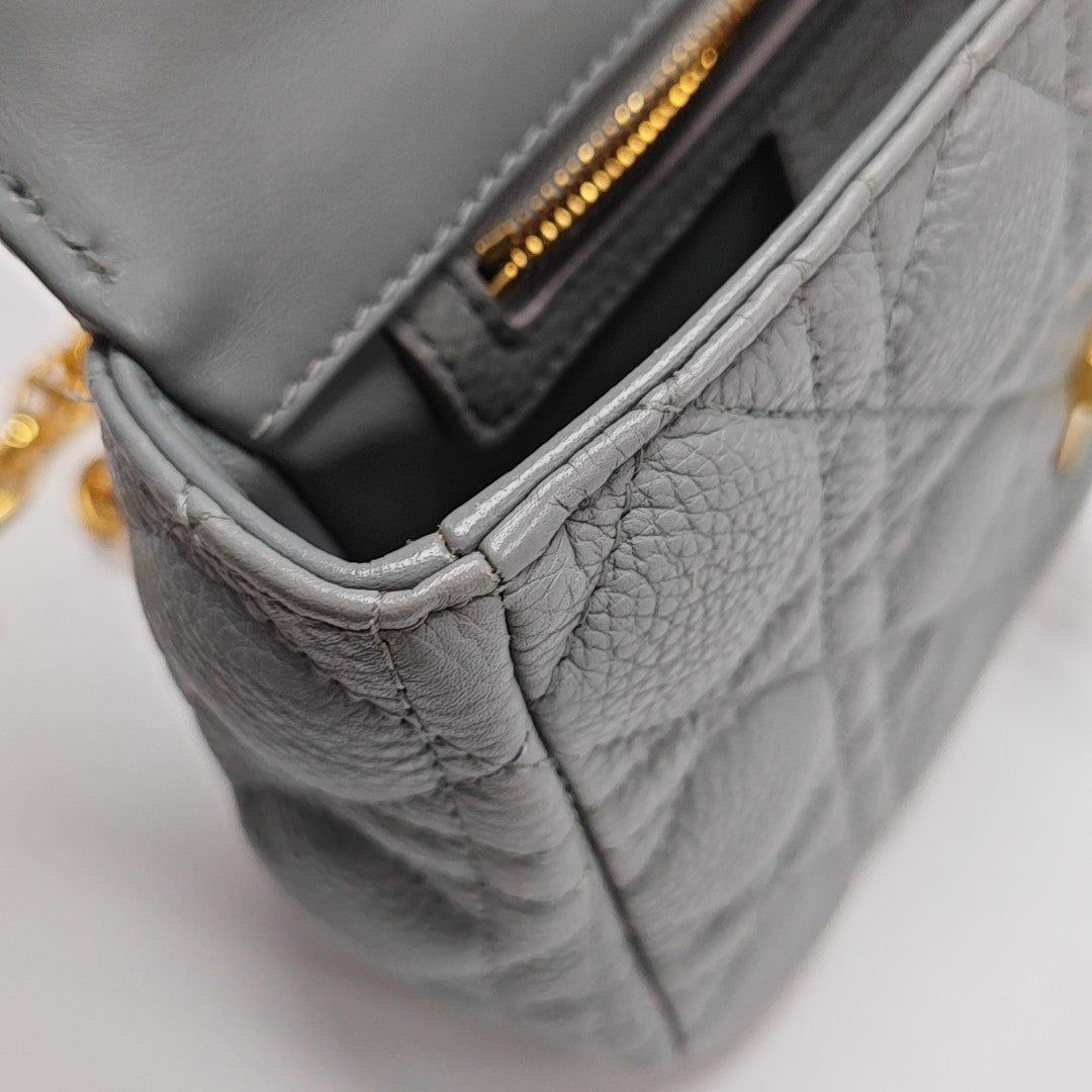 Dior Caro Small Cannage Calfskin Blue