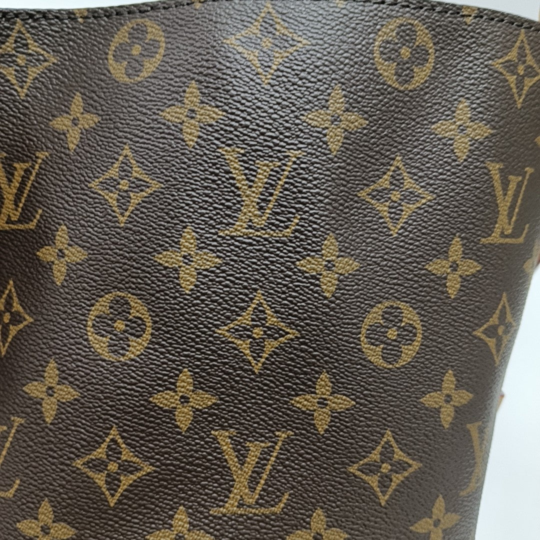 ALL IN BB Monogram Coated Canvas Brown