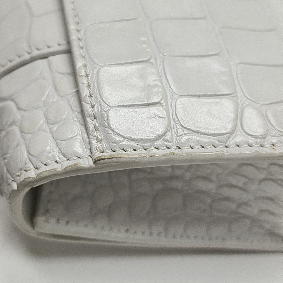 Hourglass Small Calfskin White