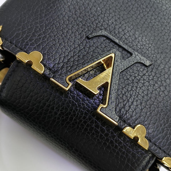 CAPUCINES Mini Calfskin Black