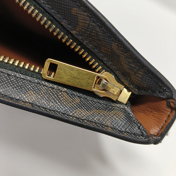 Coated Canvas Shoulder Bag Medium Brown