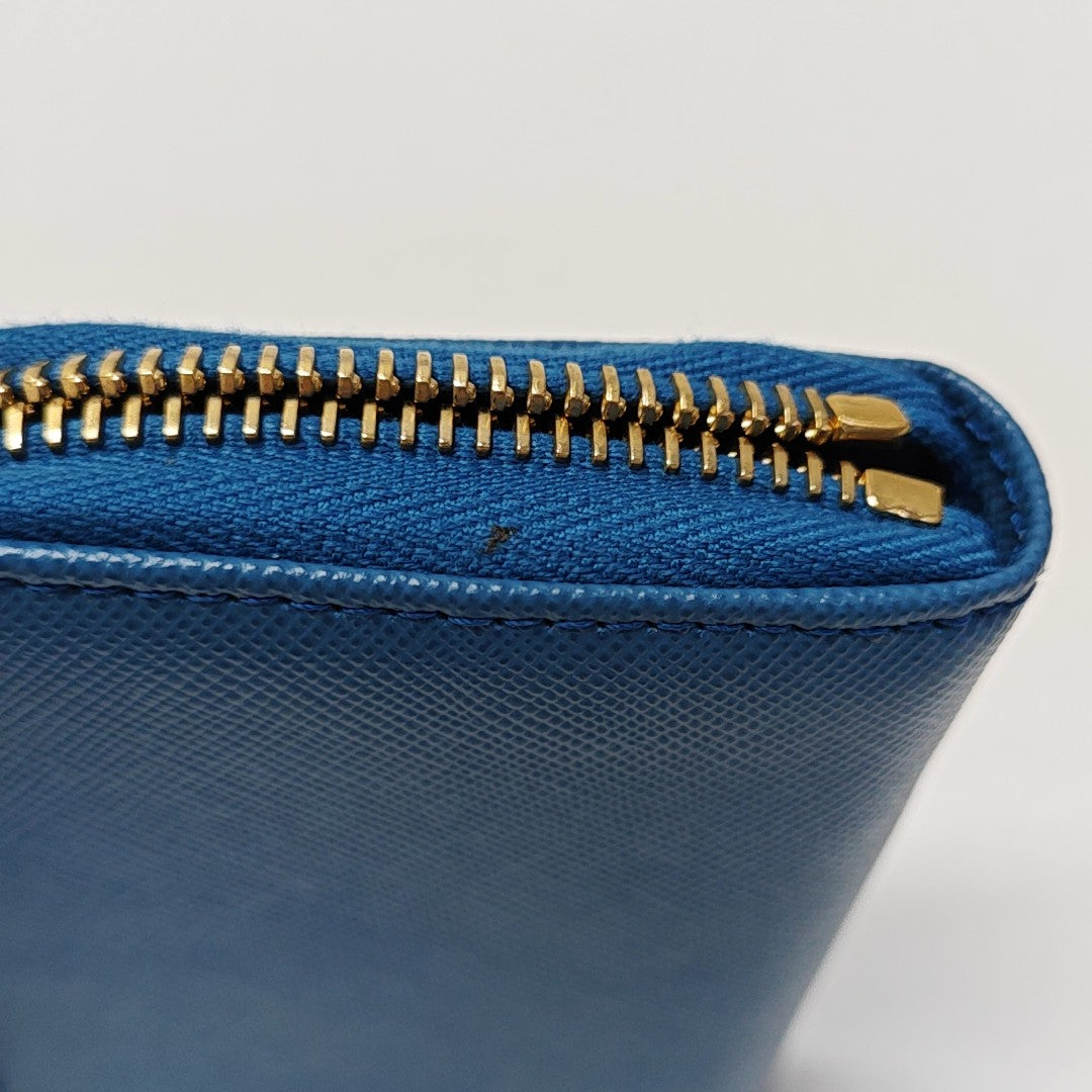 Calfskin Card Holder Blue