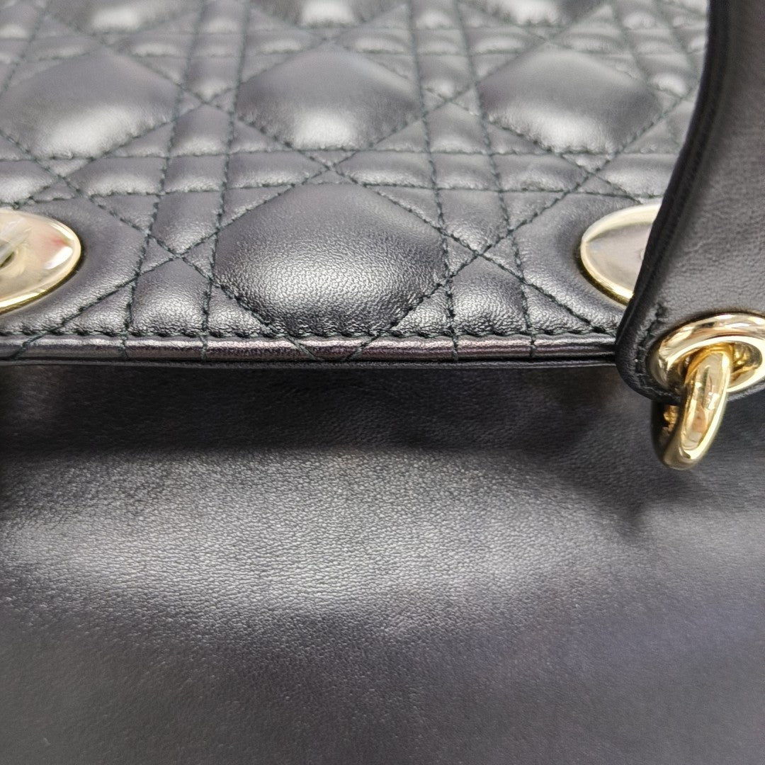 Lady Dior Small Cannage Lambskin Black