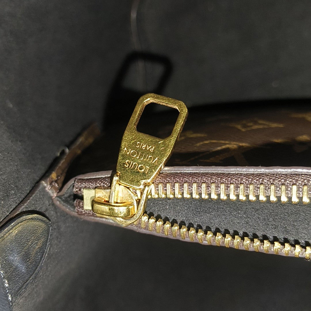 NÉONOÉ MM Monogram Coated Canvas Brown