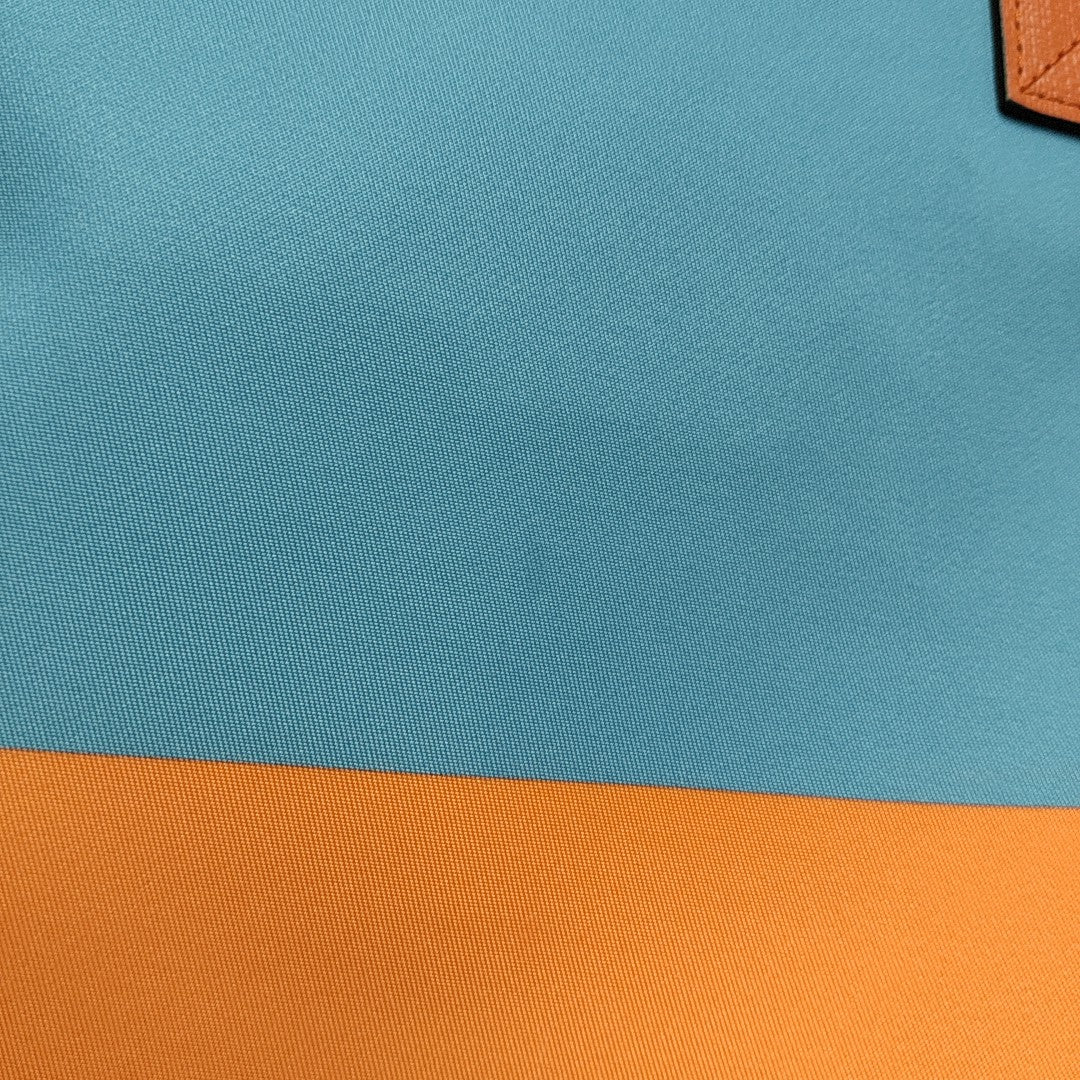 Nylon Top Handle Bag Blue