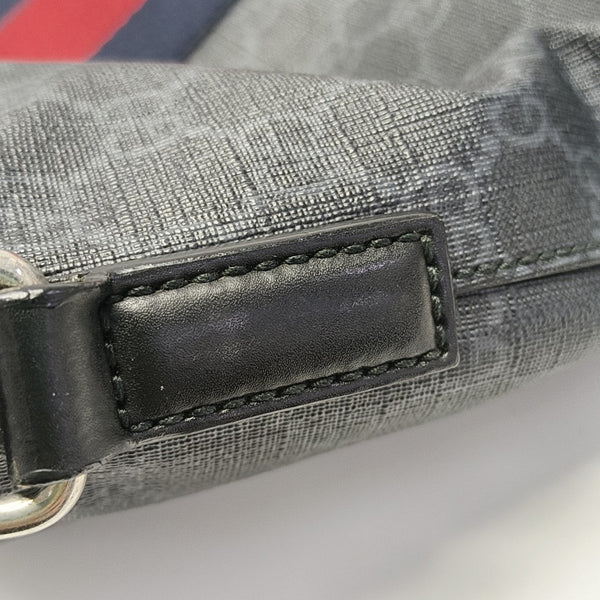 GG Supreme Monogram Coated Canvas Gray