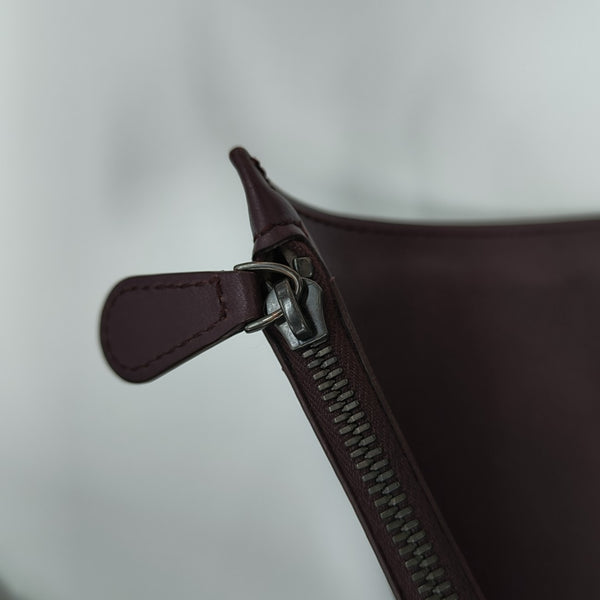 Calfskin Top Handle Bag Purple