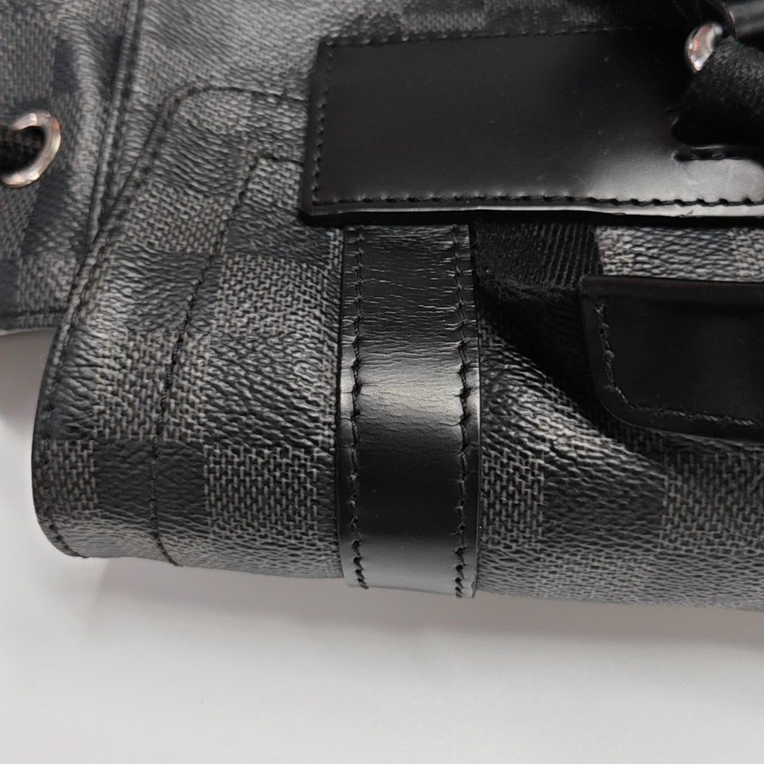 CHRISTOPHER MM Damier Graphite Coated Canvas Gray