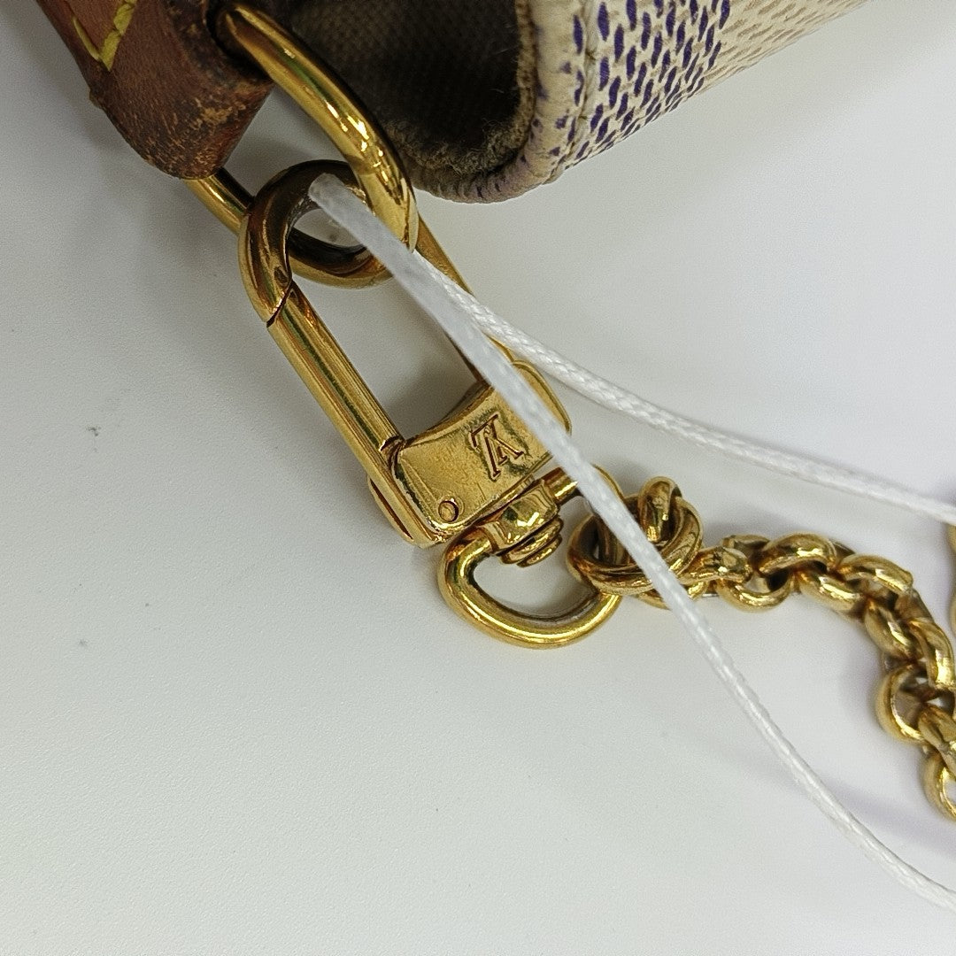 FAVORITE PM Damier Azur Coated Canvas White