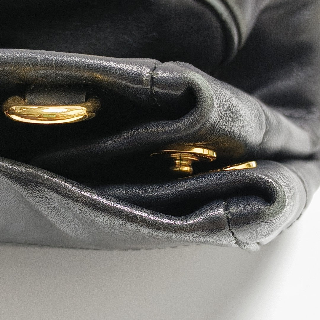 Nylon Top Handle Bag Black