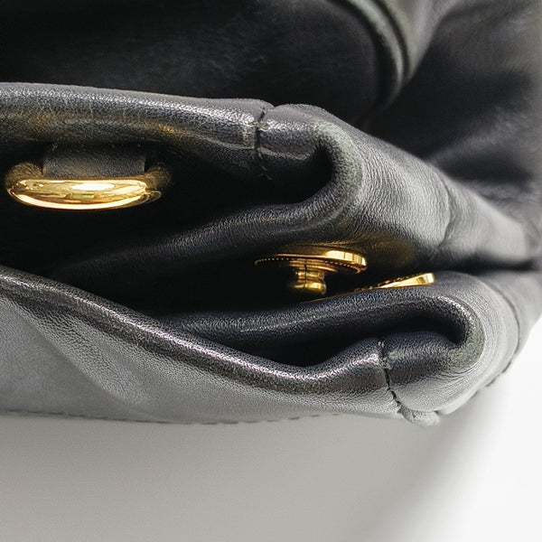 Nylon Top Handle Bag Black