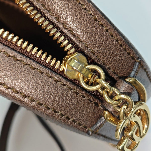 Ophidia Mini Monogram Lona Revestida Beige