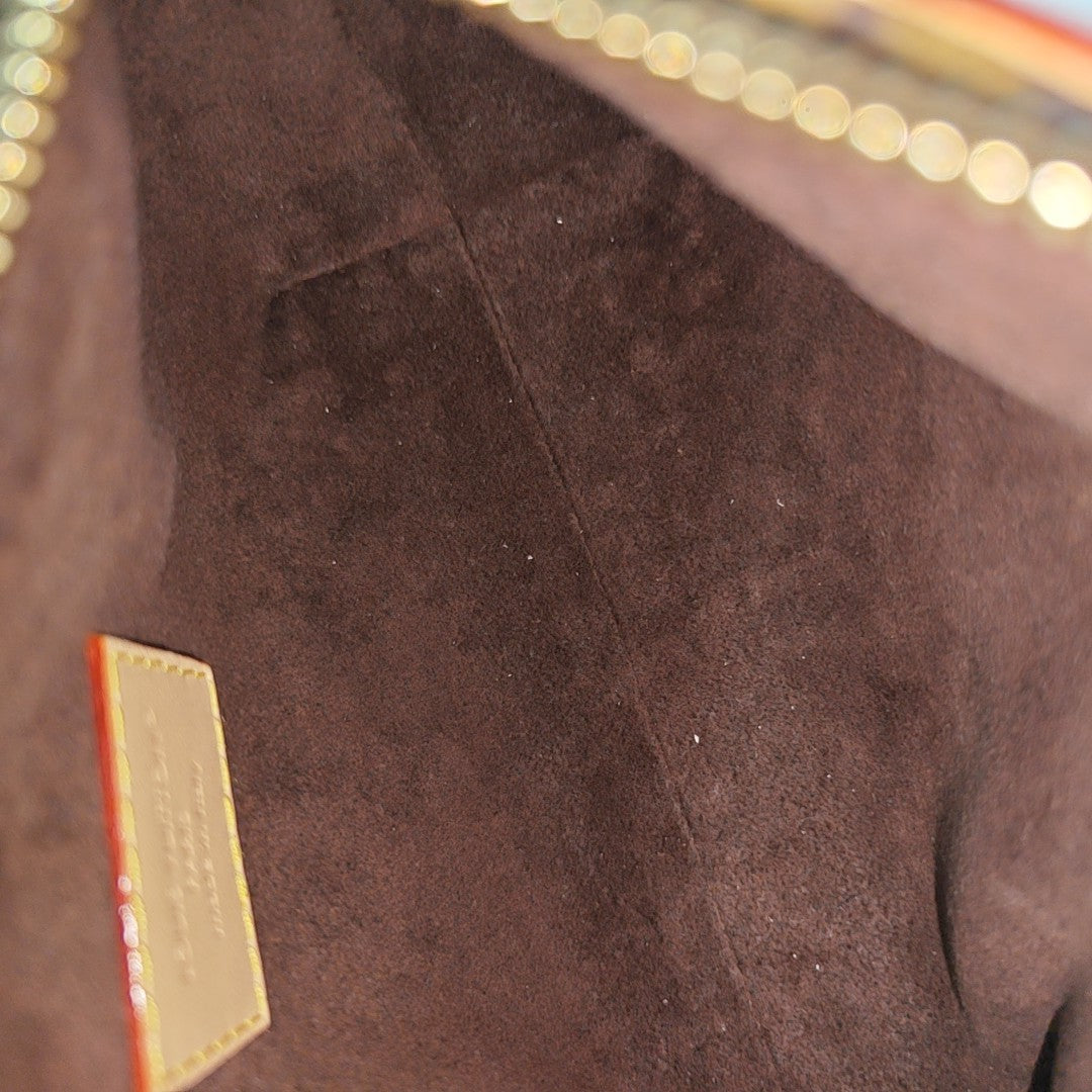 HILLS Monogram Coated Canvas Brown