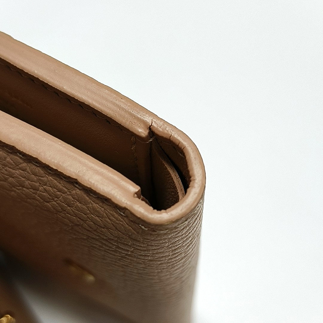 CAPUCINES Calfskin Pink Wallet