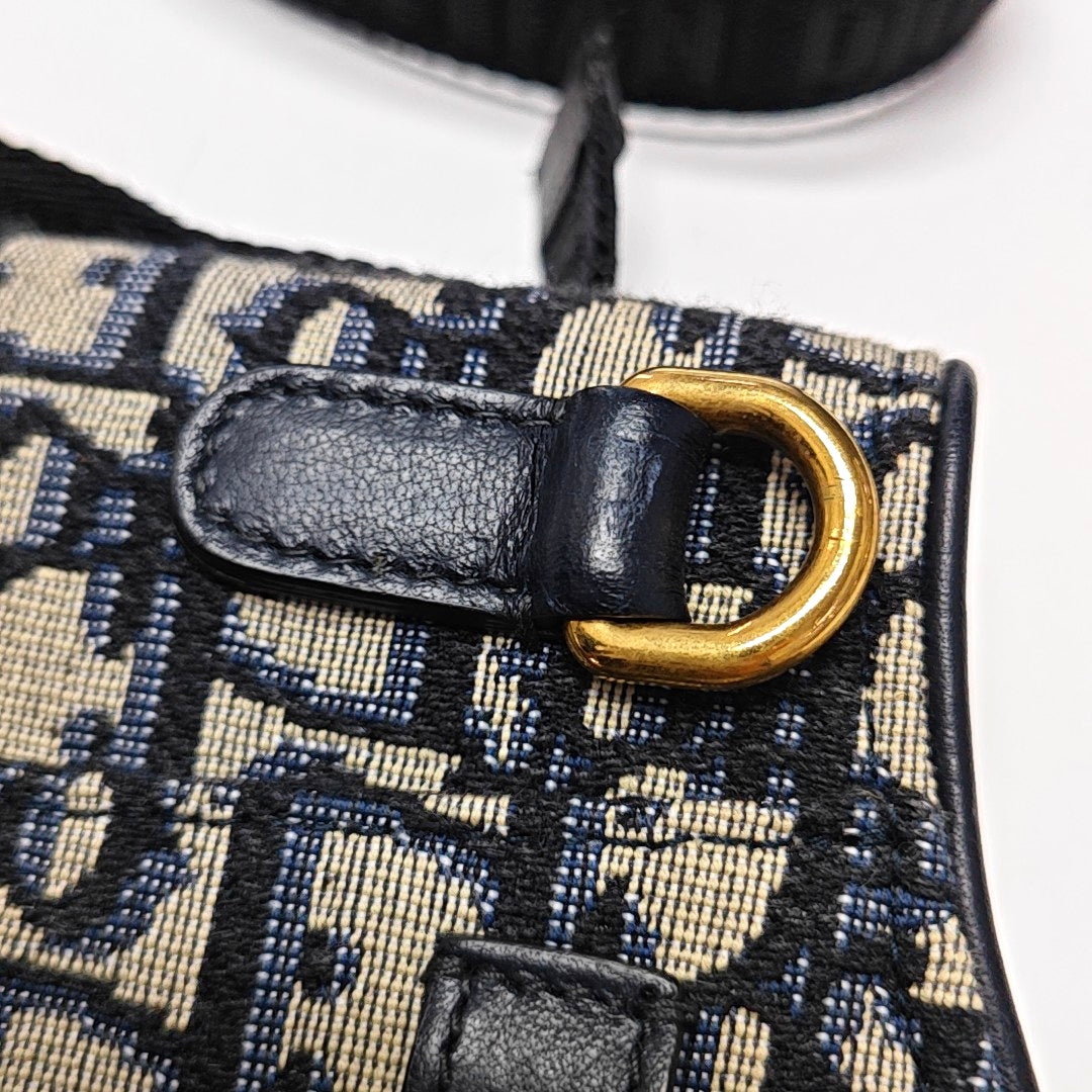 Authenticated pre-owned  Saddle Oblique Canvas Blue - Belt Bag at Looply