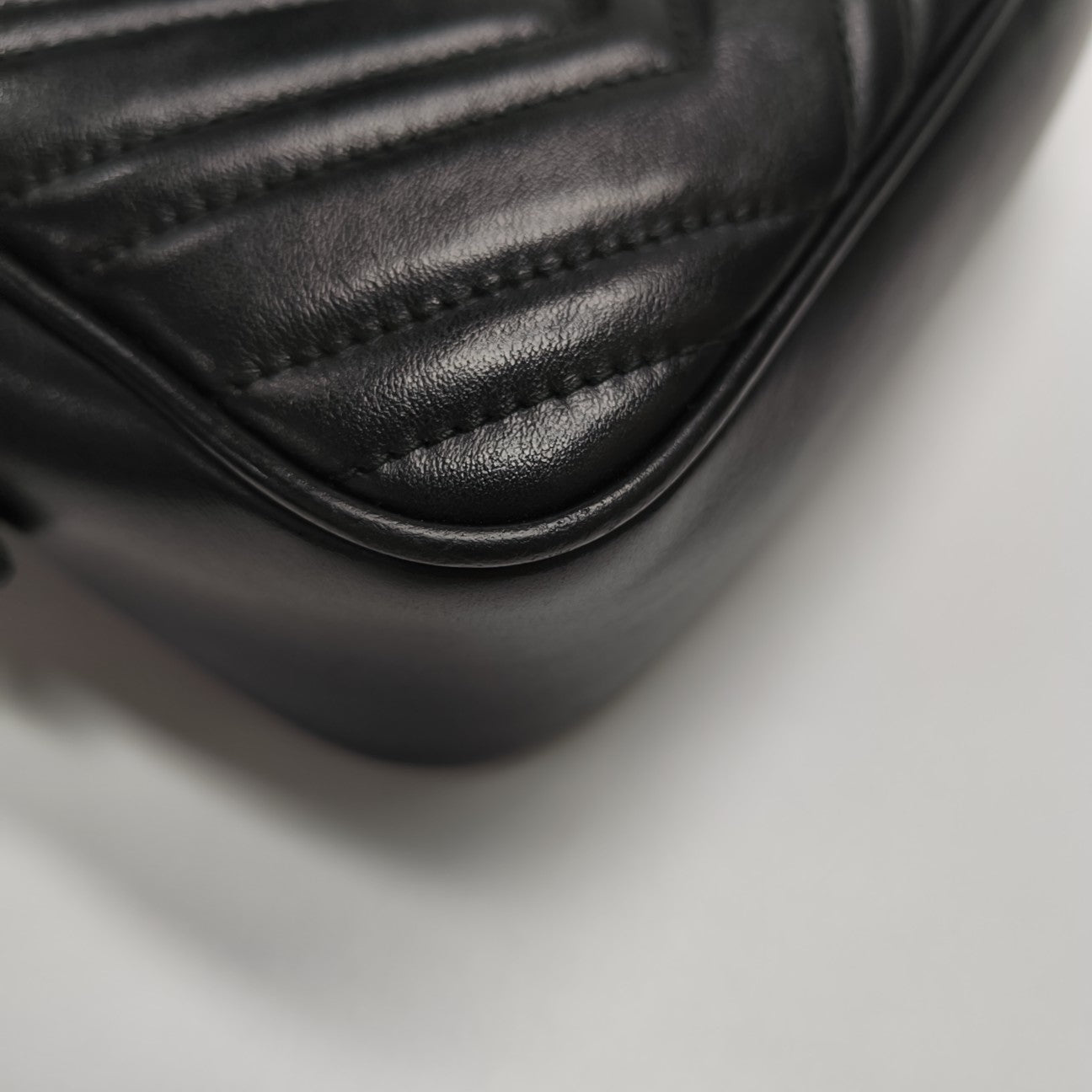GG Marmont Small Quilted Calfskin Black