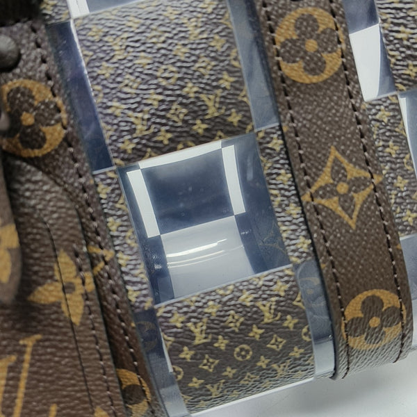 KEEPALL 25 Monogram Coated Canvas Brown