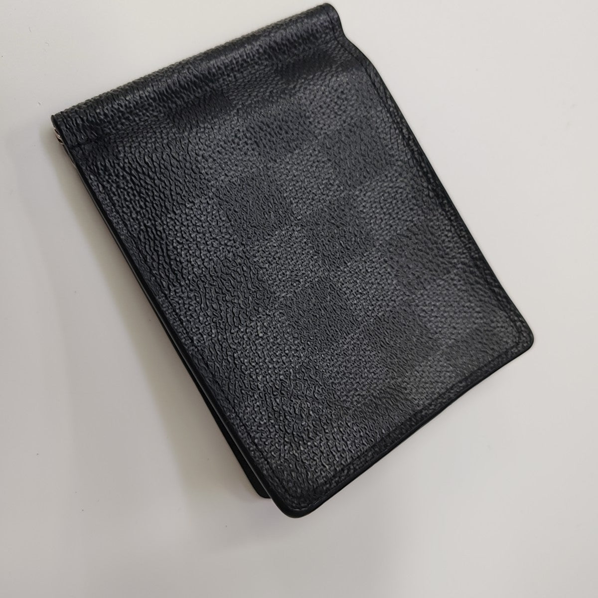 AMERIGO Damier Graphite Coated Canvas Gray Card Holder