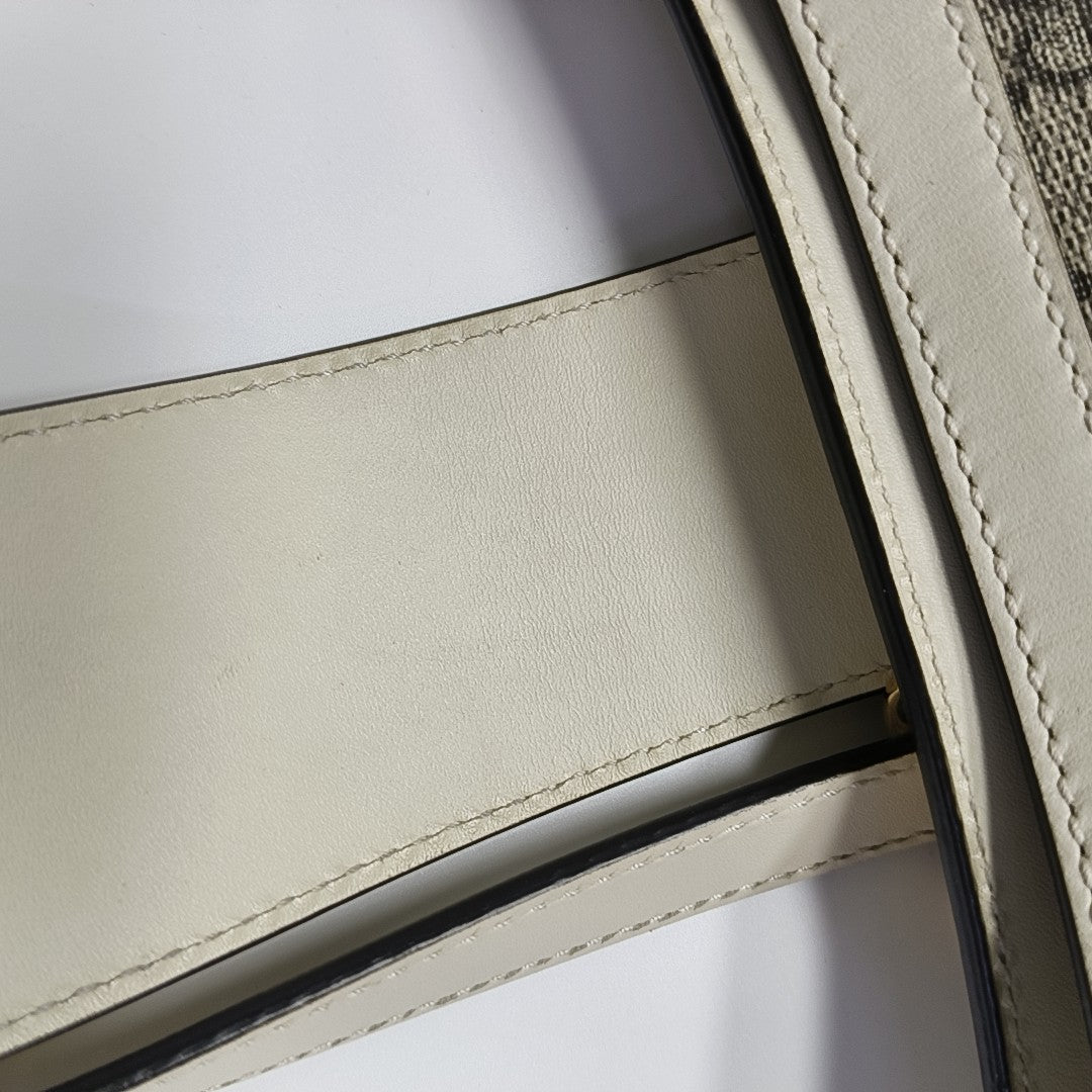 Padlock Small Monogram Coated Canvas Beige