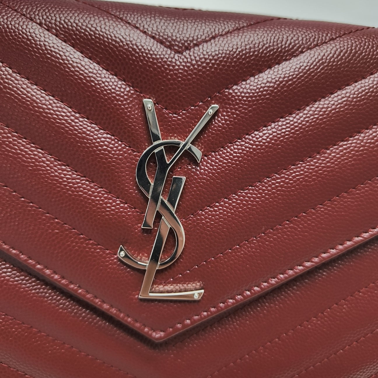 MONOGRAM Medium Chevron Calfskin Red