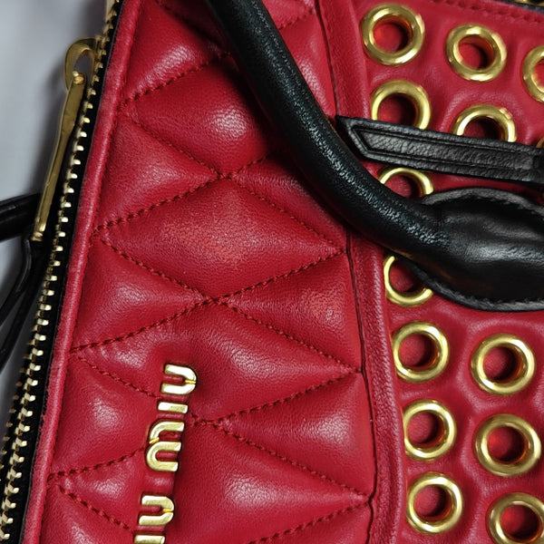 Quilted Lambskin Red