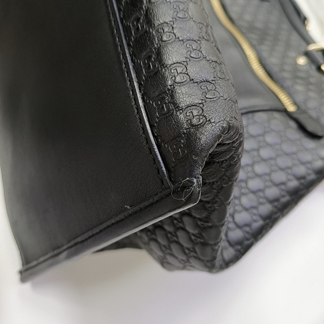 Monogram Calfskin Tote Bag Black
