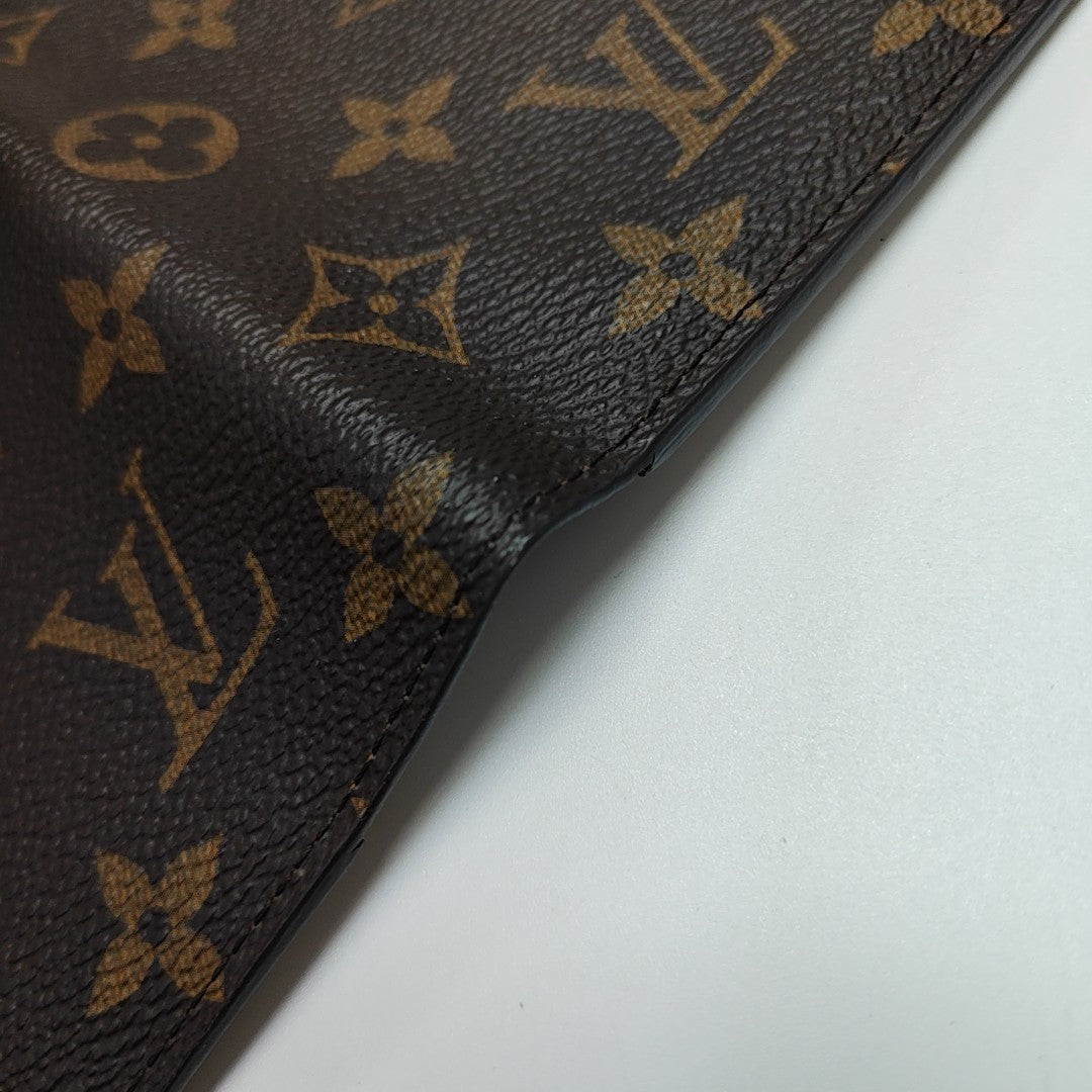 Monogram Coated Canvas Wallet Brown