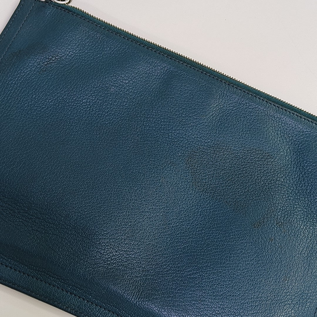 Calfskin Clutch Blue