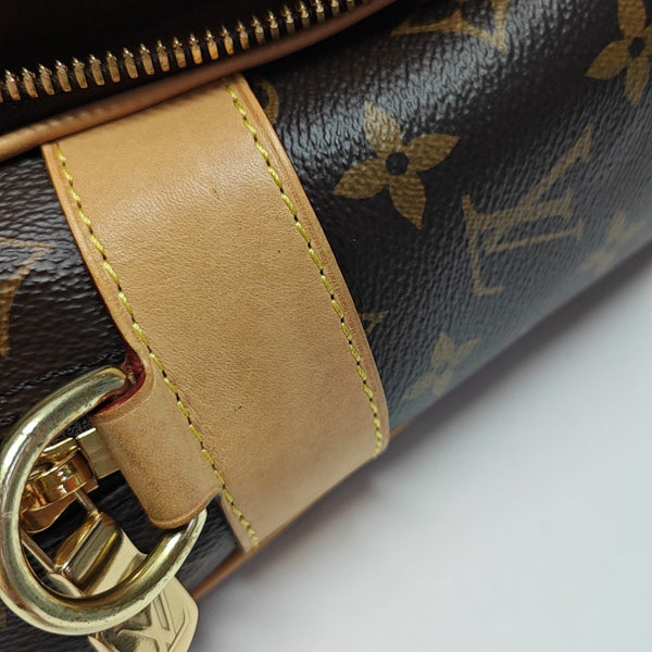Monogram Coated Canvas Shoulder Bag Brown