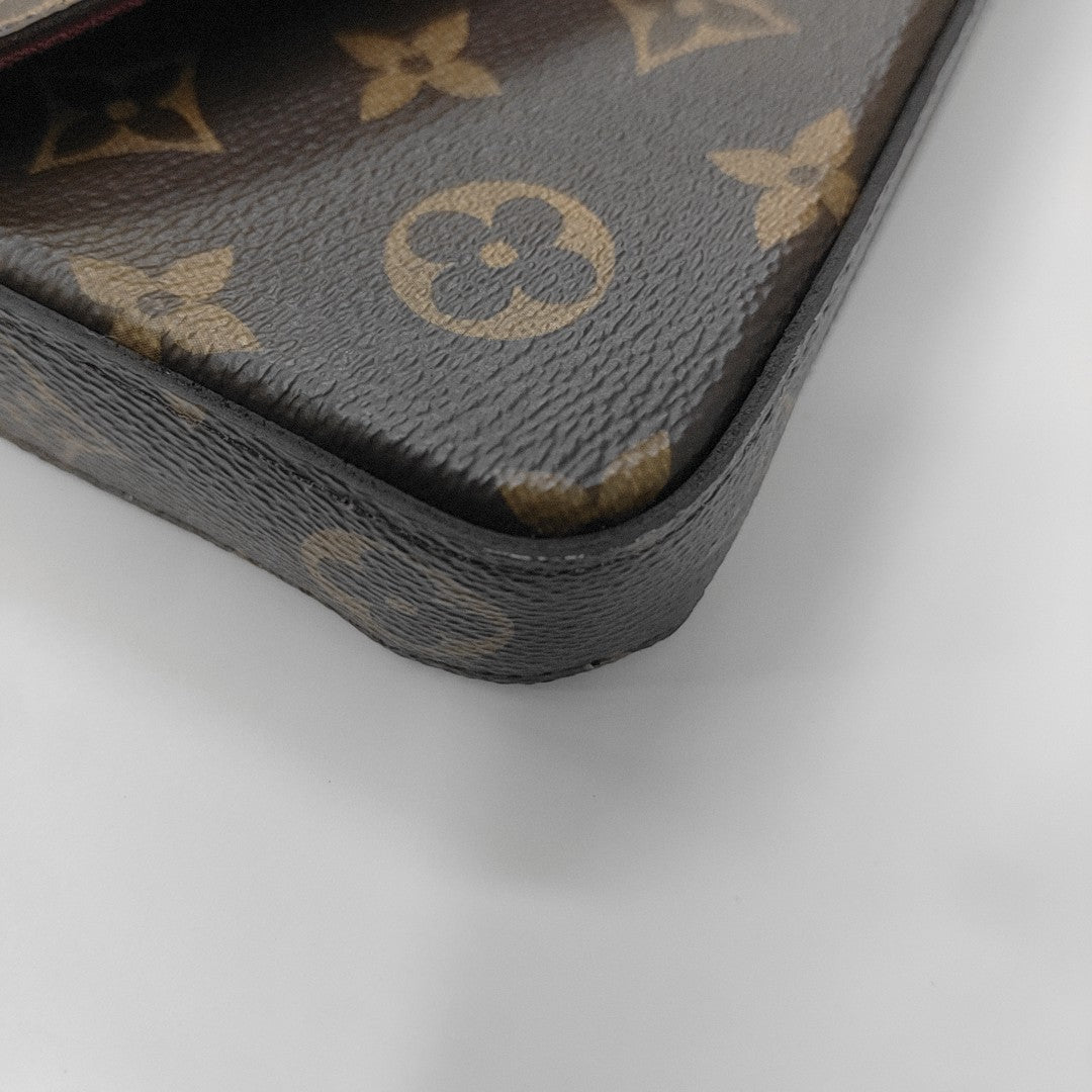 FÉLICIE Monogram Coated Canvas Brown