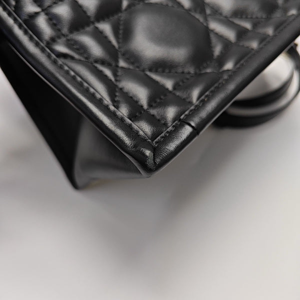 Book Tote Small Cannage Calfskin Black