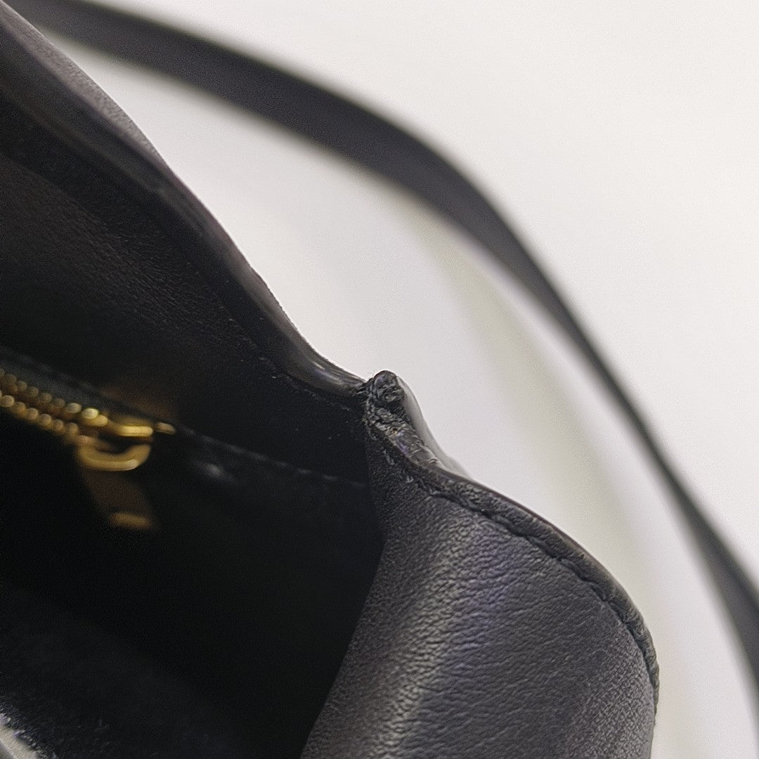 Calfskin Shoulder Bag Black